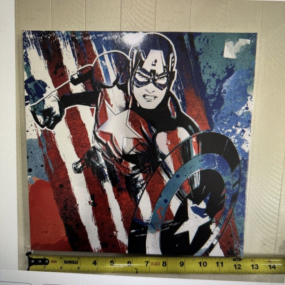 ✅ Captin America Art  Frame 12x12 Inch